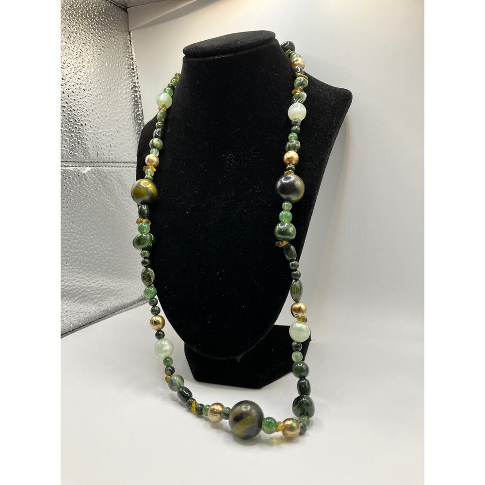 Marbled Multicolored Beaded Necklace! - image 5